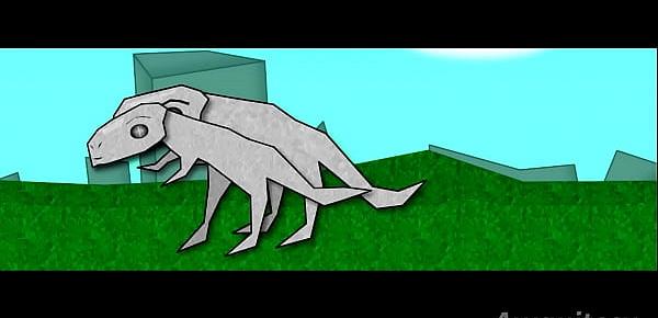  Dual Dino Tyrannosaurus T-Rex Hardcore Hard Roar Dinosaur Sex Prehistoric Penetration Animation